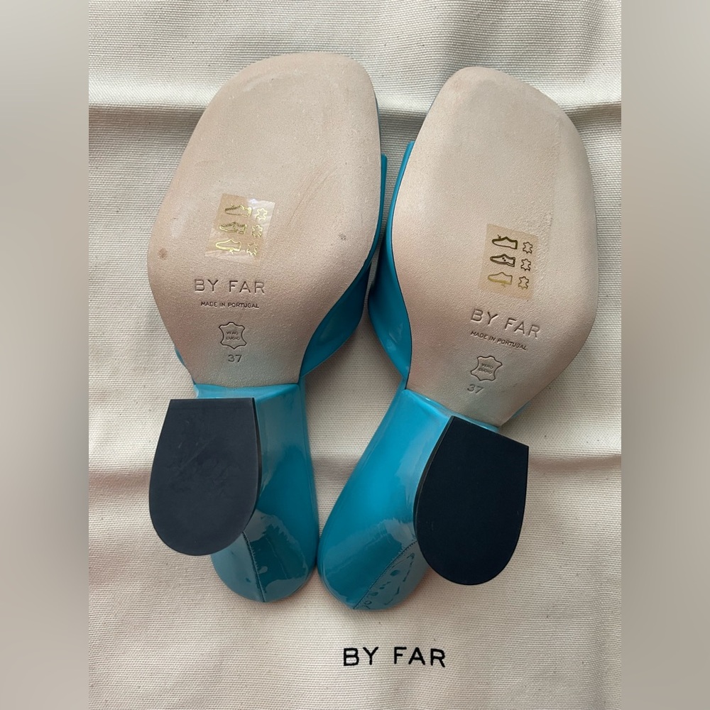 New! BY FAR Blue Heels - Picture 4 of 9